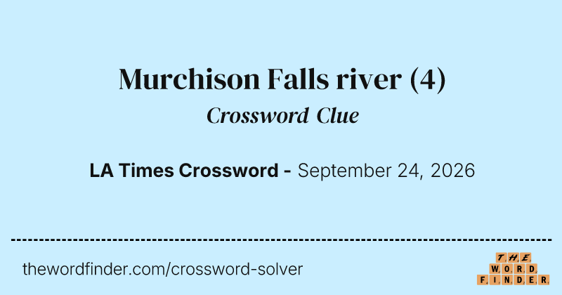 Murchison Falls river crossword clue image
