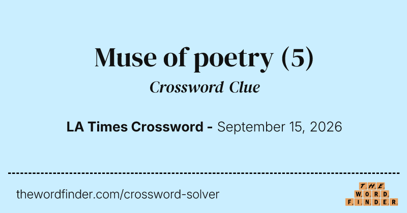 Muse of poetry crossword clue image