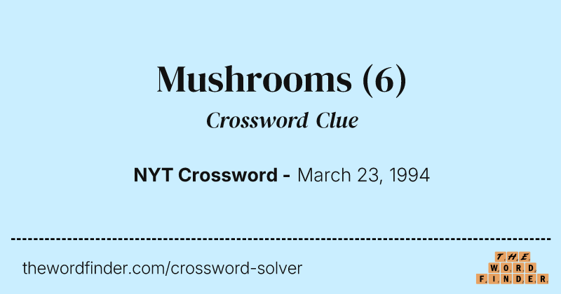 Mushrooms crossword clue image