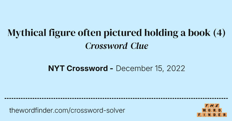 Mythical figure often pictured holding a book crossword clue image