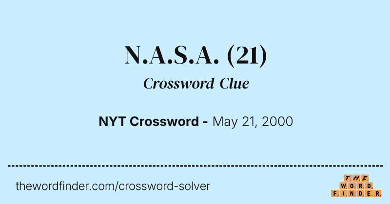N.A.S.A. crossword clue image