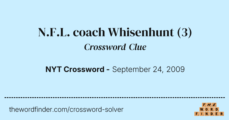 N.F.L. coach Whisenhunt crossword clue image