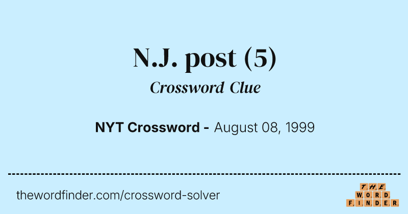 N.J. post crossword clue image