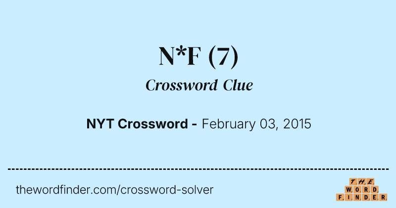 N*F crossword clue image