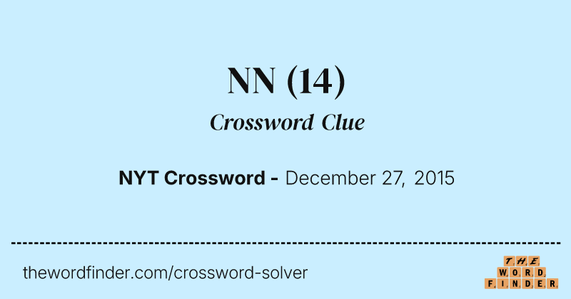 NN crossword clue image
