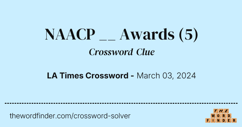 NAACP __ Awards crossword clue image