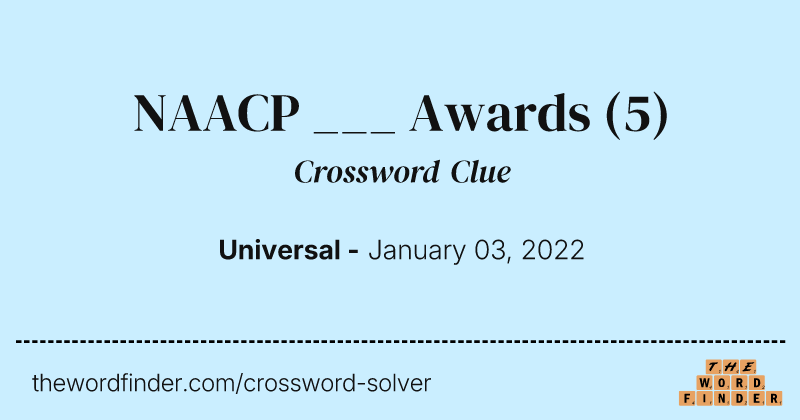 NAACP ___ Awards crossword clue image