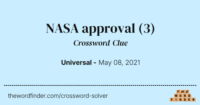 NASA approval crossword clue image