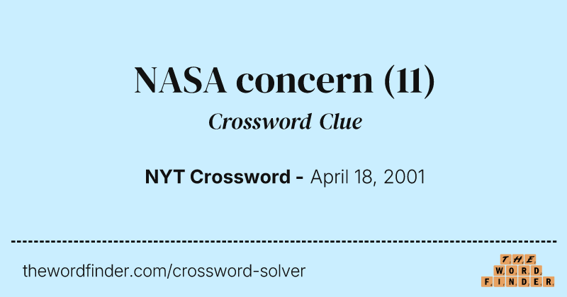 NASA concern crossword clue image