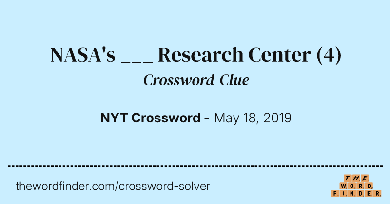NASA's ___ Research Center crossword clue image