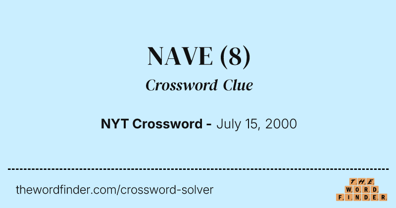 NAVE crossword clue image
