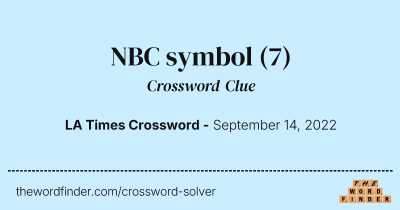 NBC symbol crossword clue image