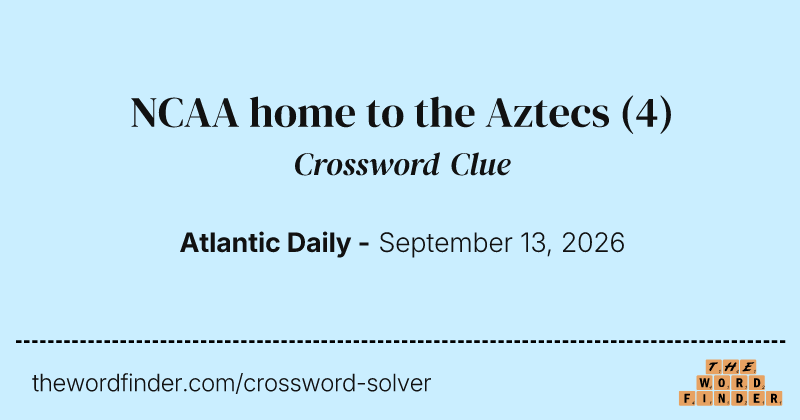 NCAA home to the Aztecs crossword clue image