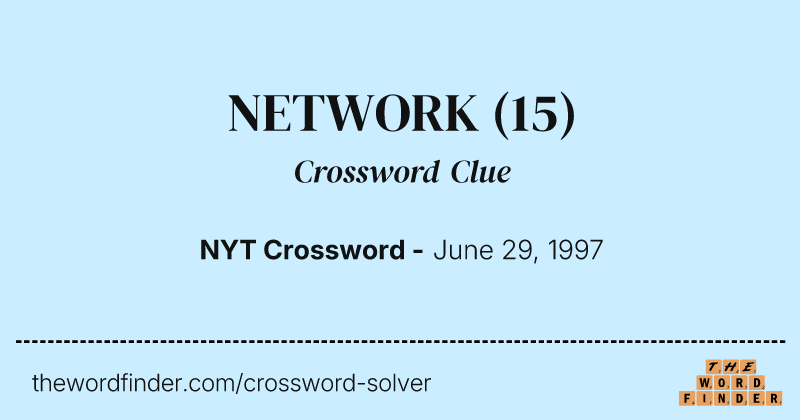 NETWORK crossword clue image