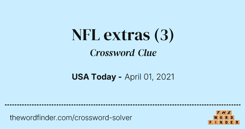 NFL extras crossword clue image
