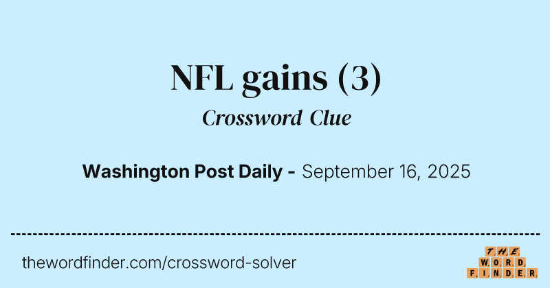 NFL gains crossword clue image