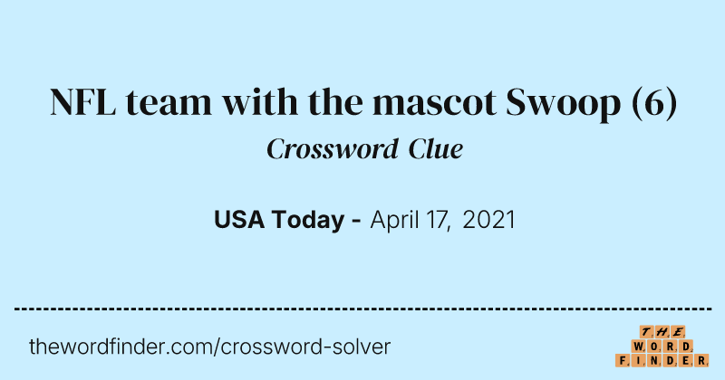 NFL team with the mascot Swoop crossword clue image