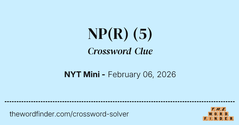 NP(R) crossword clue image