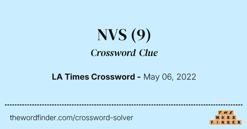 NVS crossword clue image