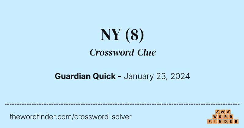 NY crossword clue image