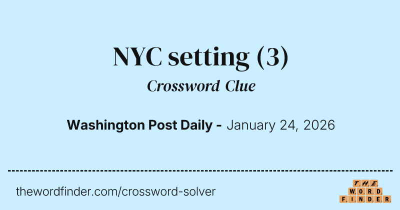 NYC setting crossword clue image