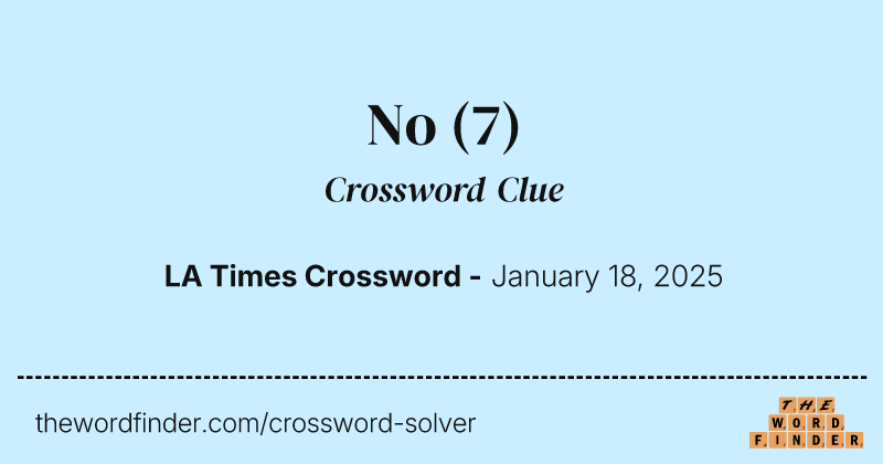 No crossword clue image