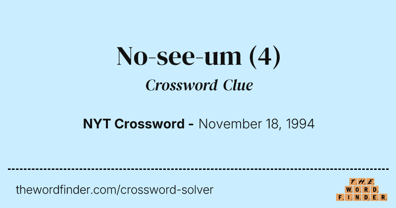 No-see-um crossword clue image