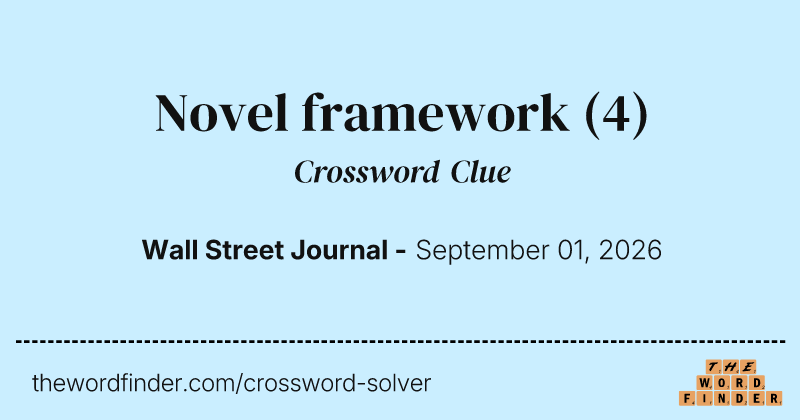 Novel framework crossword clue image