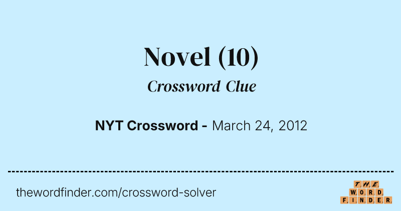 Novel crossword clue image