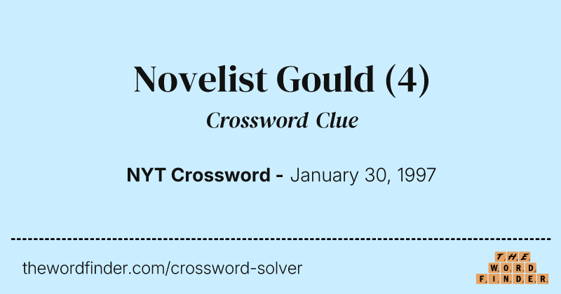Novelist Gould crossword clue image
