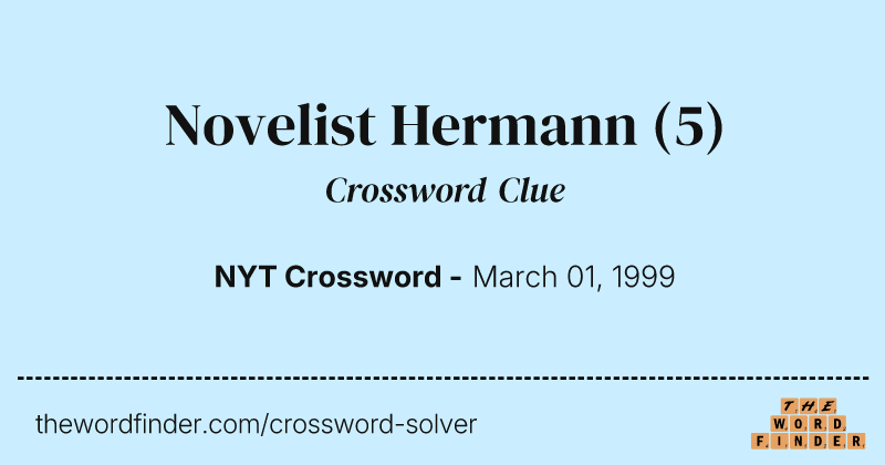 Novelist Hermann crossword clue image