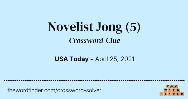 Novelist Jong crossword clue image
