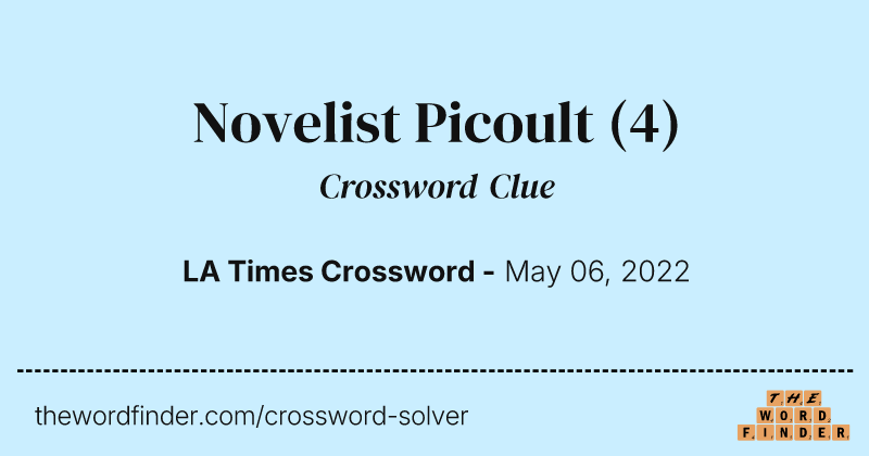 Novelist Picoult crossword clue image