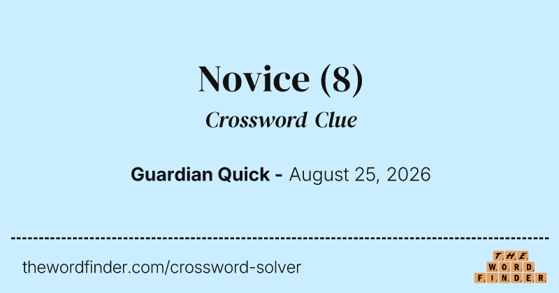 Novice crossword clue image