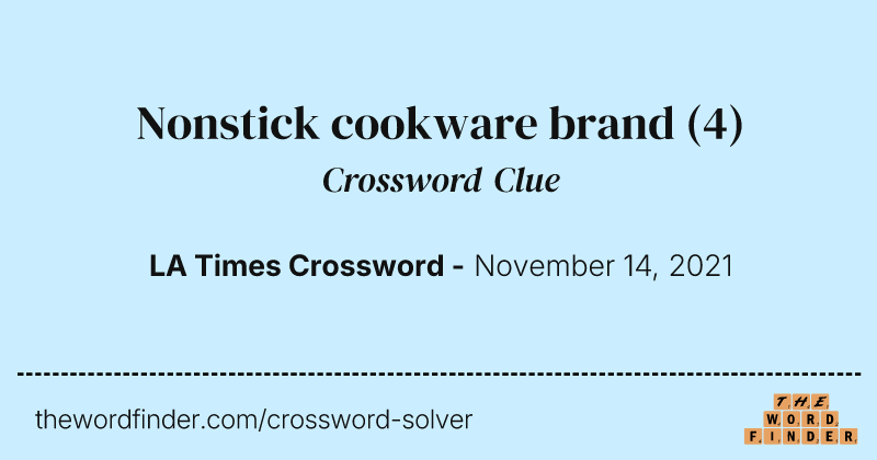 Nonstick cookware brand crossword clue image