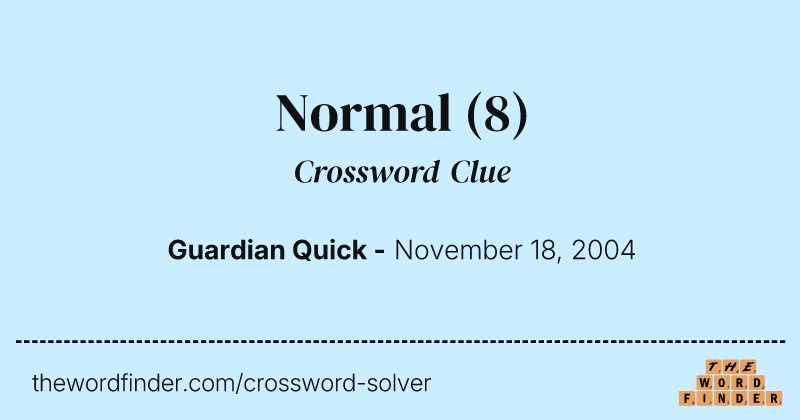Normal crossword clue image
