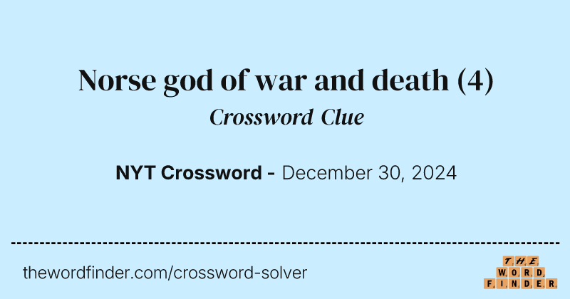 Norse god of war and death crossword clue image