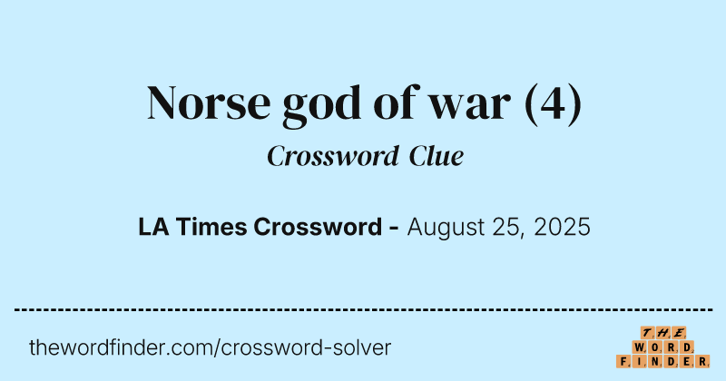 Norse god of war crossword clue image