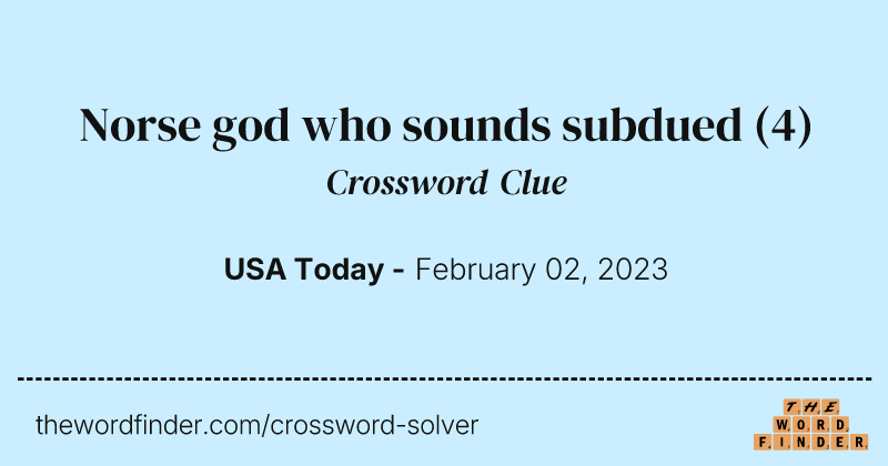 Norse god who sounds subdued crossword clue image