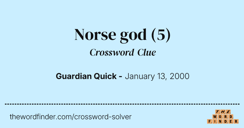 Norse god crossword clue image