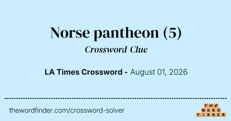 Norse pantheon crossword clue image