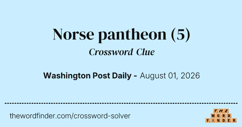Norse pantheon crossword clue image