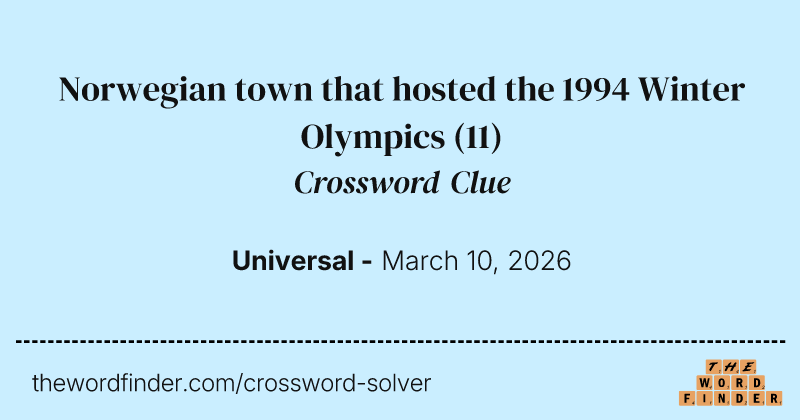 Norwegian town that hosted the 1994 Winter Olympics crossword clue image