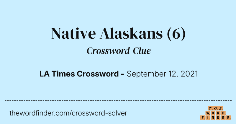Native Alaskans crossword clue image