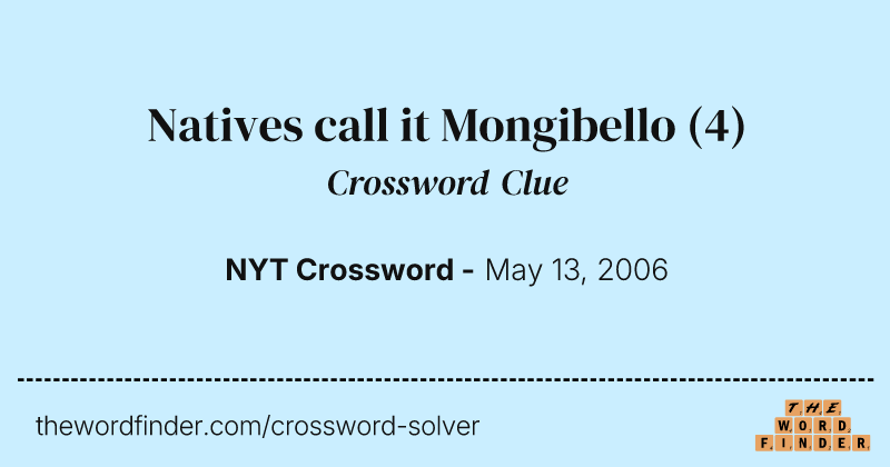 Natives call it Mongibello crossword clue image