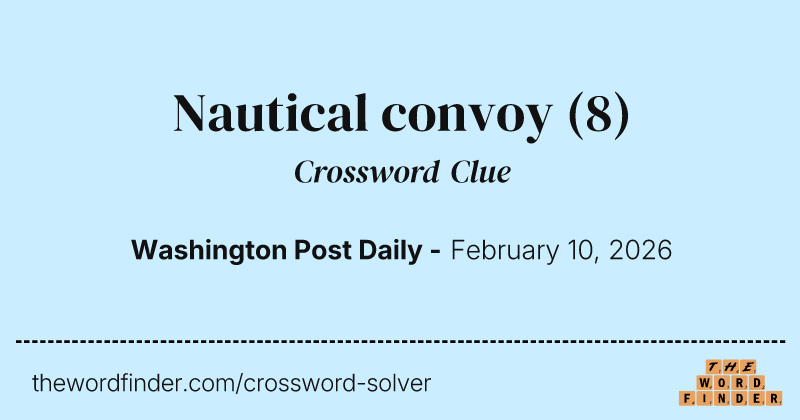 Nautical convoy crossword clue image