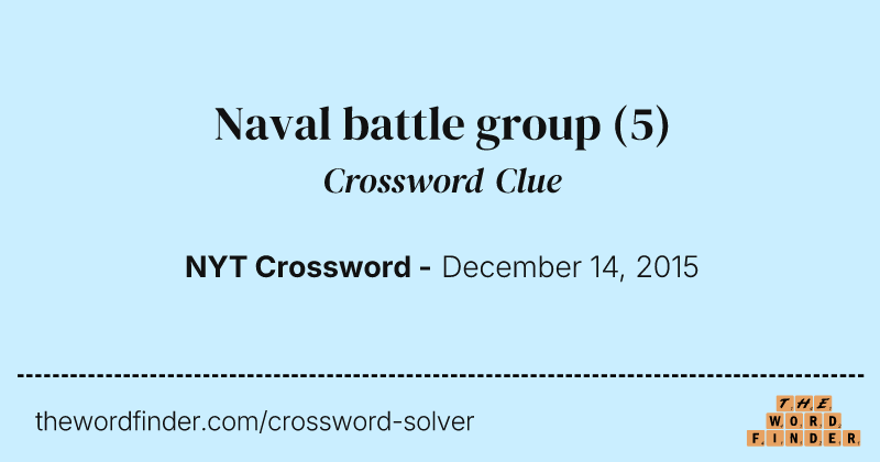 Naval battle group crossword clue image