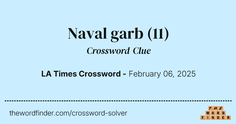 Naval garb crossword clue image