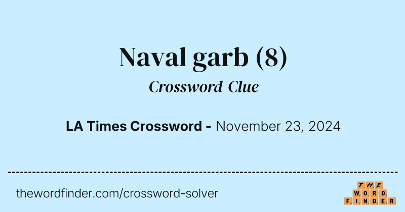 Naval garb crossword clue image