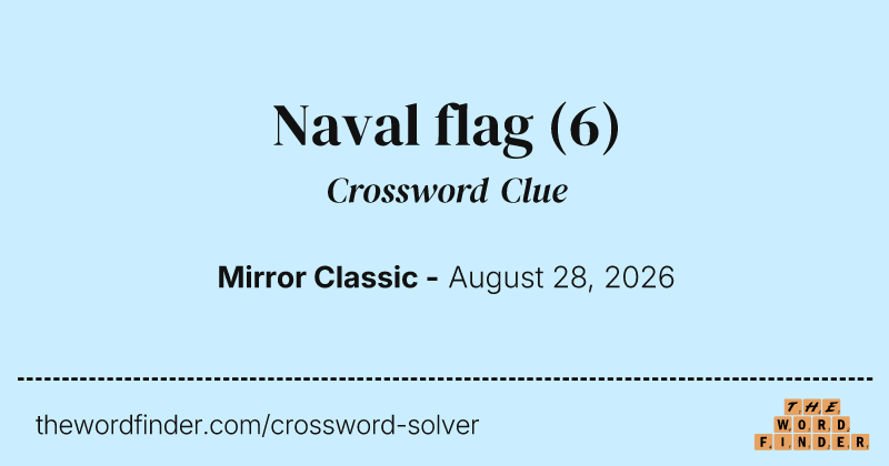 Naval flag crossword clue image
